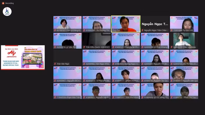 Sinh viên Đại học Tôn Đức Thắng tham gia chương trình kiến tập online tại Ajinomoto Việt Nam
