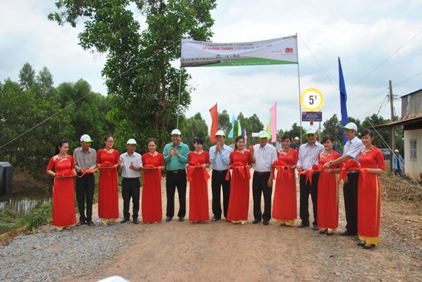 Các đồng chí lãnh đạo tham gia nghi thức cắt băng khánh thành và bàn giao Các đồng chí lãnh đạo tham gia nghi thức cắt băng khánh thành và bàn giao
