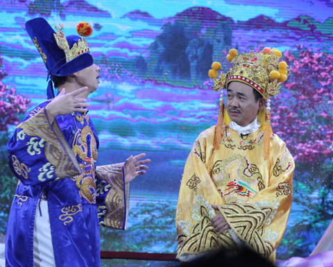 Một cảnh trong Táo Quân 2013. Một cảnh trong Táo Quân 2013.