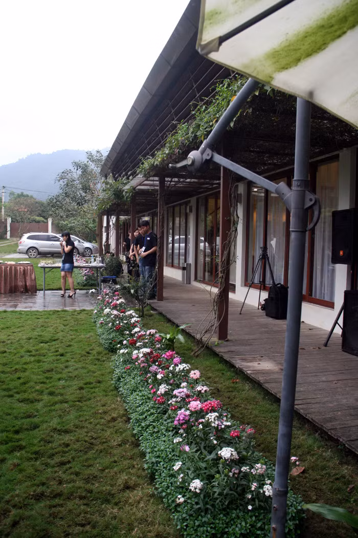 Ngay trước nhà Mỹ Linh là một hàng hoa do Mỹ Linh tự trồng trước tết. Cô nói, khi mới trồng, nhưng cây hoa chỉ 5cm nhưng nay đã cao hơn 30cm Xem tiếp: Ngỡ ngàng ngắm vườn cây, ao cá, chuồng gà nhà ca sỹ Mỹ Linh // Thành Chương 'đánh liều' kể chuyện '3 chìm 4 nổi' của Mỹ Linh