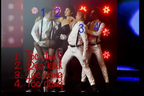 Hình ảnh Trà My bên cạnh các vũ công trên ảnh trước sân khấu. Hình ảnh Trà My bên cạnh các vũ công trên ảnh trước sân khấu.