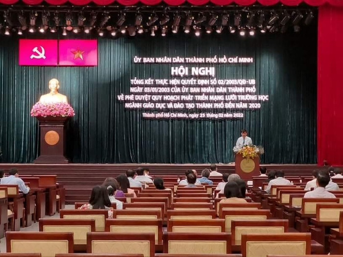 Toàn cảnh Hội nghị tổng kết thực hiện quyết định 02/2003 của Ủy ban nhân dân TPHCM (ảnh: P.L) Toàn cảnh Hội nghị tổng kết thực hiện quyết định 02/2003 của Ủy ban nhân dân TPHCM (ảnh: P.L)