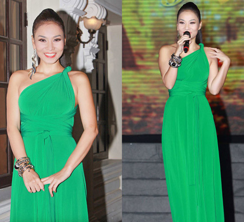 11. Thu Minh duyên dáng và kín đáo hơn với mẫu đầm hiệu đẹp mắt