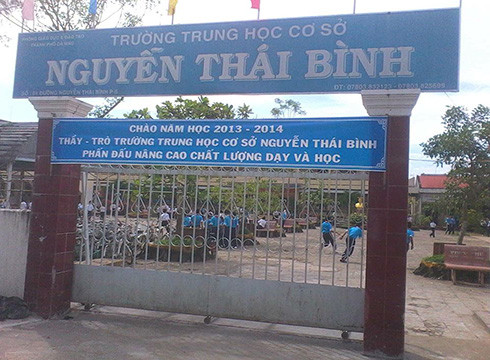 Trường trung học cơ sở Nguyễn Thái Bình, phường 5, thành phố Cà Mau, tỉnh Cà Mau (ảnh: FB nhà trường) Trường trung học cơ sở Nguyễn Thái Bình, phường 5, thành phố Cà Mau, tỉnh Cà Mau (ảnh: FB nhà trường)