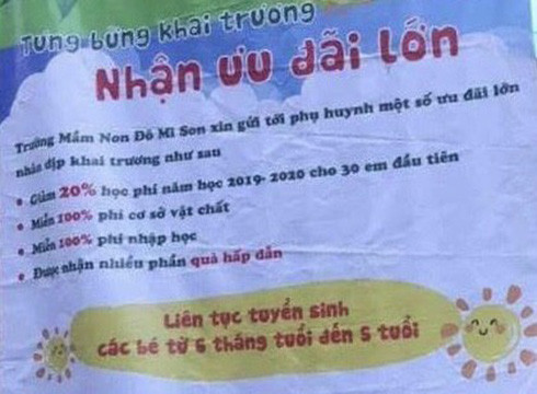 Băng rôn quảng cáo tuyển sinh của Trường Đô Mi Son ở quận Bình Tân (ảnh minh họa: CTV) Băng rôn quảng cáo tuyển sinh của Trường Đô Mi Son ở quận Bình Tân (ảnh minh họa: CTV)