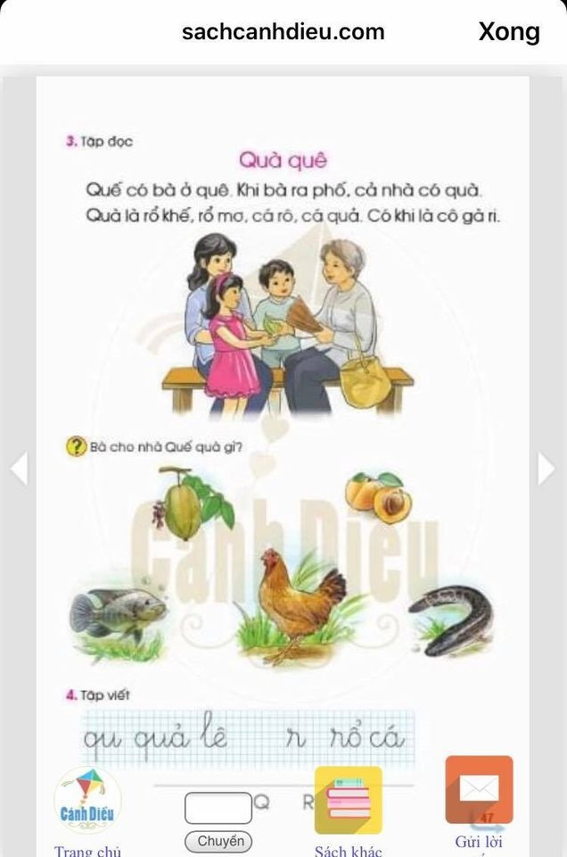 (Ảnh chụp màn hình bản điện tử sách Tiếng Việt 1 bộ Cánh Diều) (Ảnh chụp màn hình bản điện tử sách Tiếng Việt 1 bộ Cánh Diều)