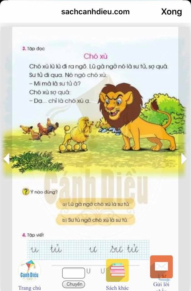 (Ảnh chụp màn hình bản điện tử sách Tiếng Việt 1 bộ Cánh Diều) (Ảnh chụp màn hình bản điện tử sách Tiếng Việt 1 bộ Cánh Diều)