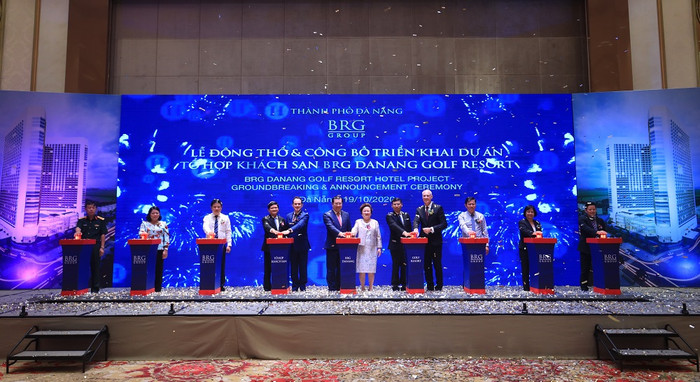 Nghi lễ bấm nút Động thổ Dự án Tổ hợp Khách sạn BRG Danang Golf Resort.