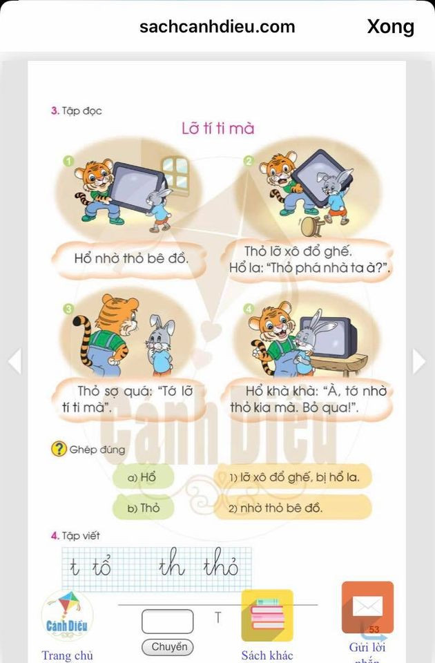 (Ảnh chụp màn hình sách Tiếng Việt 1 – bộ Cánh Diều) (Ảnh chụp màn hình sách Tiếng Việt 1 – bộ Cánh Diều)