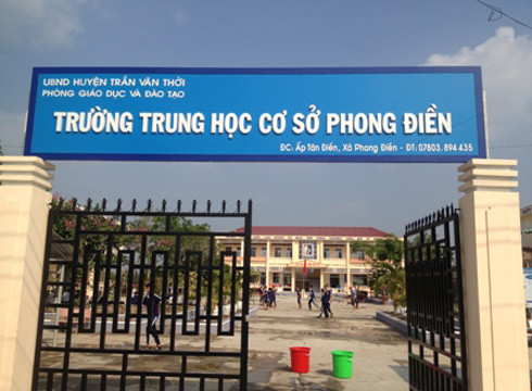 Cô Trinh, giáo viên Trường Phong Điền đã mời luật sư bảo vệ quyền lợi cho mình (ảnh: website Phòng GDĐT)