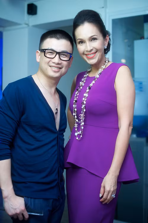 Diễm My và chuyên gia làm tóc Don Hậu.