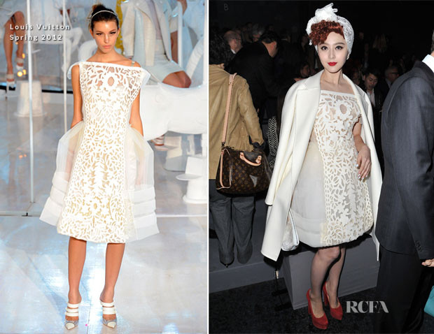 Chiếc đầm ren cut laser hiệu LV trở nên lãng mạn và cổ điển hơn khi được Hoa đán thêm chiếc khăn turban bằng voan và choàng áo hờ hững kiểu quý tộc Chiếc đầm ren cut laser hiệu LV trở nên lãng mạn và cổ điển hơn khi được Hoa đán thêm chiếc khăn turban bằng voan và choàng áo hờ hững kiểu quý tộc