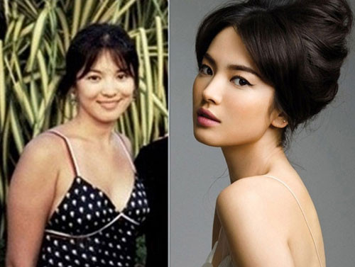 "Người đẹp tự nhiên" Song Hye Kyo cũng khiến fan hốt hoảng bởi sự chênh lệch về cân nặng sau khi gia nhập showbiz. "Người đẹp tự nhiên" Song Hye Kyo cũng khiến fan hốt hoảng bởi sự chênh lệch về cân nặng sau khi gia nhập showbiz.