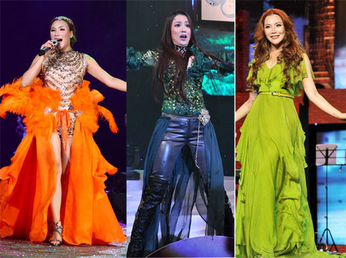 Phong cách sân khấu của Hồ Quỳnh Hương là một bức tranh màu sắc cầu vồng rất đa dạng