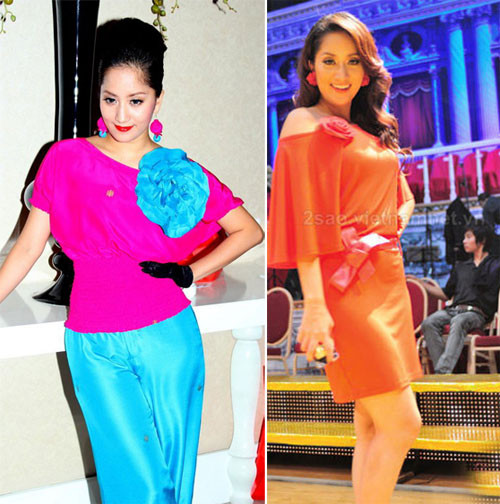 Xuất thân là một vũ công dance sport, Khánh Thy đưa phong cách diêm dúa, màu mè vào phong cách âm nhạc của mình