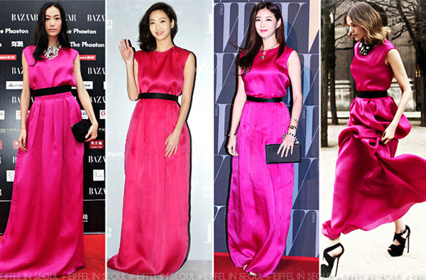 Người mẫu Trung Quốc Shu Pei, ca sĩ Kim Go Eun va cự Hoa hậu Hàn Quốc Kim Sar Rang.