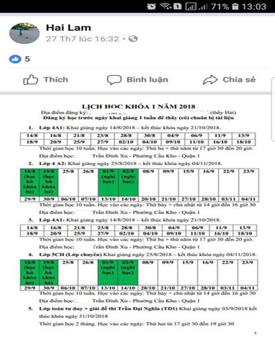 Thông tin quảng cáo của cơ sở dạy thêm có ghi rõ số điện thoại liên hệ của thầy Hải (ảnh: P.L) Thông tin quảng cáo của cơ sở dạy thêm có ghi rõ số điện thoại liên hệ của thầy Hải (ảnh: P.L)
