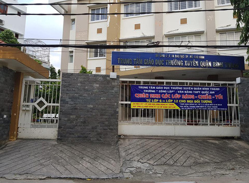 Trung tâm Giáo dục thường xuyên quận Bình Thạnh, Thành phố Hồ Chí Minh (ảnh: P.L) Trung tâm Giáo dục thường xuyên quận Bình Thạnh, Thành phố Hồ Chí Minh (ảnh: P.L)