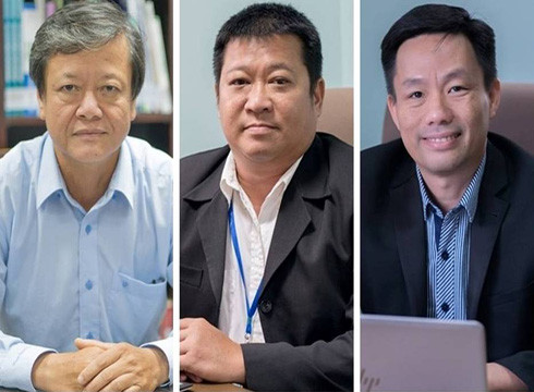 Phó Giáo sư Nguyễn Văn Ngãi, Thạc sĩ Nguyễn Trọng Duy và Phó Giáo sư Vũ Tường Thụy (trái sang phải) Phó Giáo sư Nguyễn Văn Ngãi, Thạc sĩ Nguyễn Trọng Duy và Phó Giáo sư Vũ Tường Thụy (trái sang phải)