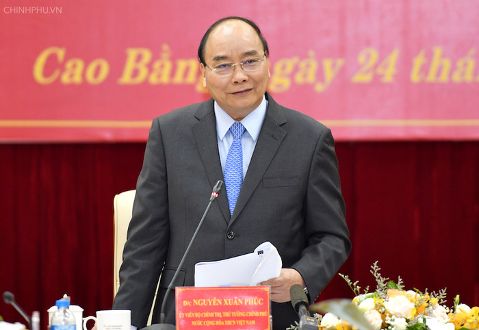 Thủ tướng: Cao Bằng hay các tỉnh miền núi của chúng ta nói chung không được đứng ngoài lề các xu hướng toàn cầu hóa và cách mạng 4.0. Ảnh: VGP/Quang Hiếu