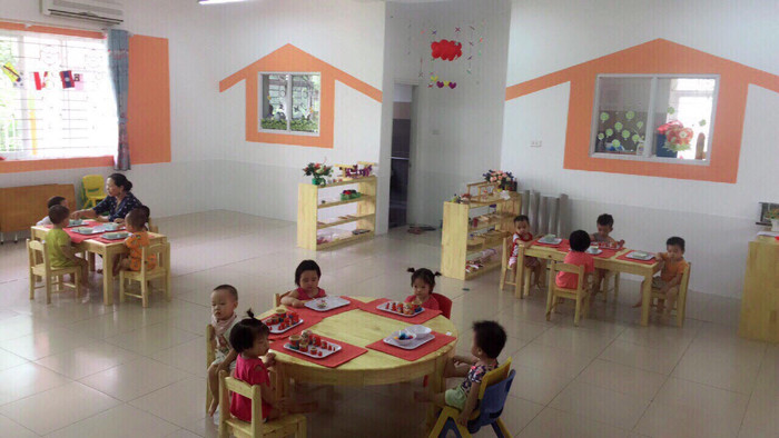 Phòng học rộng rãi phù hợp với những hoạt động chia nhóm. Ảnh: CTV