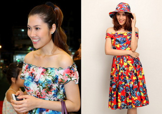 Cô nàng có vẻ kết váy hoa có họa tiết nổi bật và khoe vai thon Cô nàng có vẻ kết váy hoa có họa tiết nổi bật và khoe vai thon