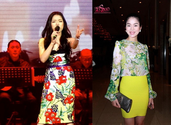 Ca sĩ Lệ Quyên cũng là một tín đồ của họa tiết hoa Ca sĩ Lệ Quyên cũng là một tín đồ của họa tiết hoa