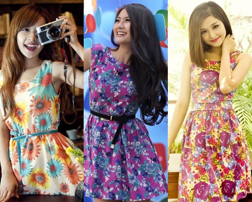 Váy hoa thu hút được không ít sự ưu ái của mỹ nhân showbiz Việt Váy hoa thu hút được không ít sự ưu ái của mỹ nhân showbiz Việt