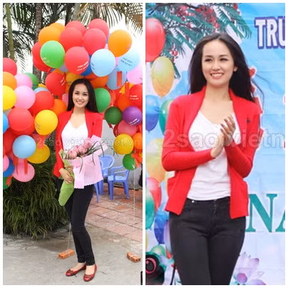 May mà cô vẫn giữ được chiều cao nổi bật ...