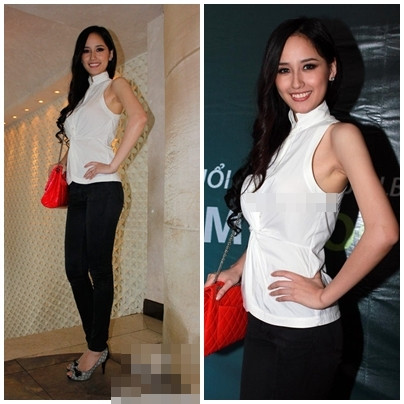 Trang phục từ đầu tới chân của Mai Phương Thúy chẳng ăn nhập gì với nhau. Trang phục từ đầu tới chân của Mai Phương Thúy chẳng ăn nhập gì với nhau.