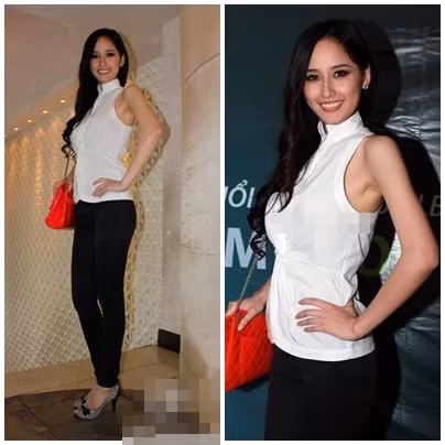 Trang phục từ đầu tới chân của Mai Phương Thúy chẳng ăn nhập gì với nhau.