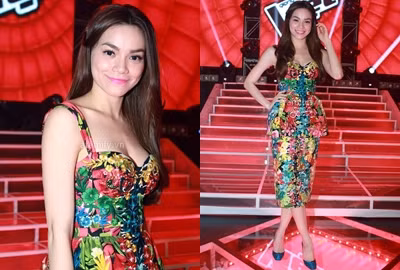 hay trang phục có họa tiết rực rỡ thì cô nàng luôn xinh đẹp, trẻ trung mà không kém phần sang trọng. Diện chiếc chiếc váy peplum hoa giúp cô khoe trọn những ưu điểm của hình thể