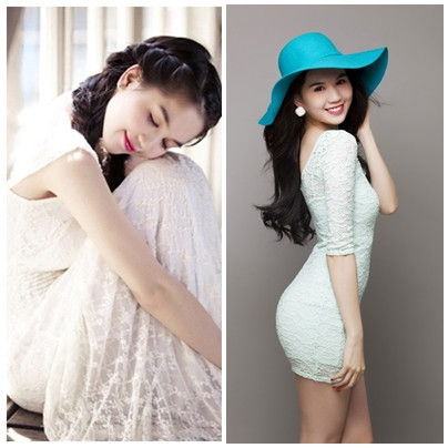 Ngay cả khi dùng chất liệu ren tạo sự thơ ngây, nữ tính thì Ngọc Trinh vẫn thật lôi cuốn với những đường cong đầy gợi cảm.