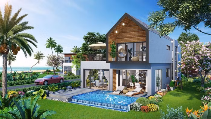 Những căn biệt thự đơn lập giáp biển độc nhất tại NovaWorld Ho Tram, được quy hoạch đón trọn tầm nhìn ra biển, kết hợp sân vườn thoáng đạt