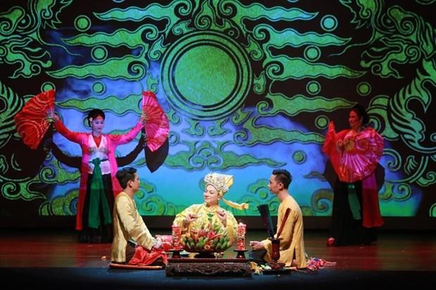 Di sản Thực hành Tín ngưỡng thờ Mẫu Tam phủ của người Việt đã chính thức được (UNESCO) ghi danh vào Danh sách Di sản văn hóa phi vật thể đại diện của nhân loại. Trong ảnh: Đồng thầy Nguyễn Đức Hiển trình diễn giá hầu Quan Hoàng Mười. (Ảnh: Trương Văn Vị) Di sản Thực hành Tín ngưỡng thờ Mẫu Tam phủ của người Việt đã chính thức được (UNESCO) ghi danh vào Danh sách Di sản văn hóa phi vật thể đại diện của nhân loại. Trong ảnh: Đồng thầy Nguyễn Đức Hiển trình diễn giá hầu Quan Hoàng Mười. (Ảnh: Trương Văn Vị)