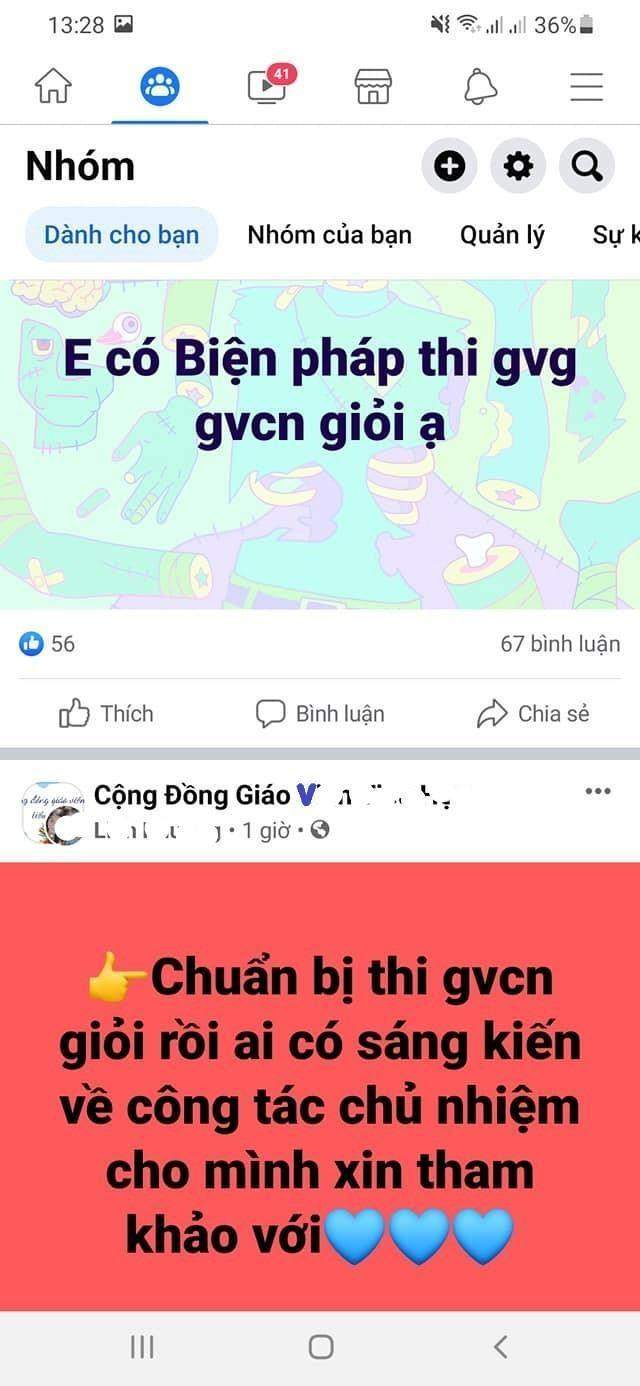 Ảnh chụp màn hình rao mua bán giải pháp thi giáo viên chủ nhiệm giỏi trên mạng xã hội (Ảnh do tác giả cung cấp) Ảnh chụp màn hình rao mua bán giải pháp thi giáo viên chủ nhiệm giỏi trên mạng xã hội (Ảnh do tác giả cung cấp)