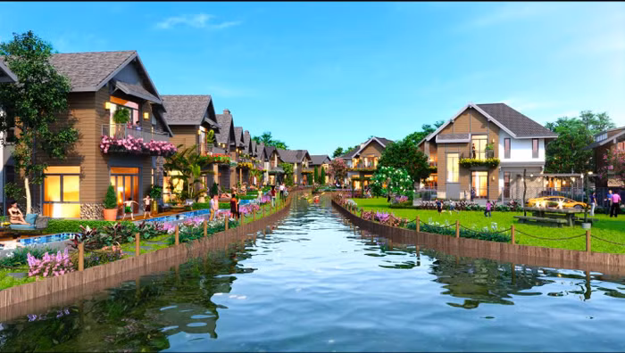 Không gian nghỉ dưỡng thanh bình, tiện nghi tại biệt thự cạnh kênh đào lagoon The Tropicana.