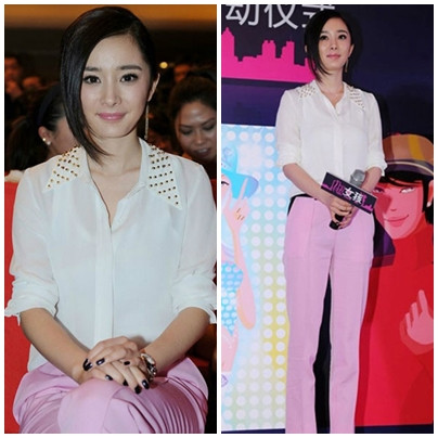 Ngọt ngào với áo tán đinh và quần hồng