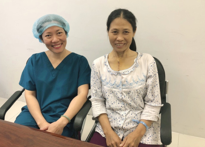 Các bác sĩ Vinmec đã áp dụng kỹ thuật gây tê giảm đau vùng hoàn toàn mới.