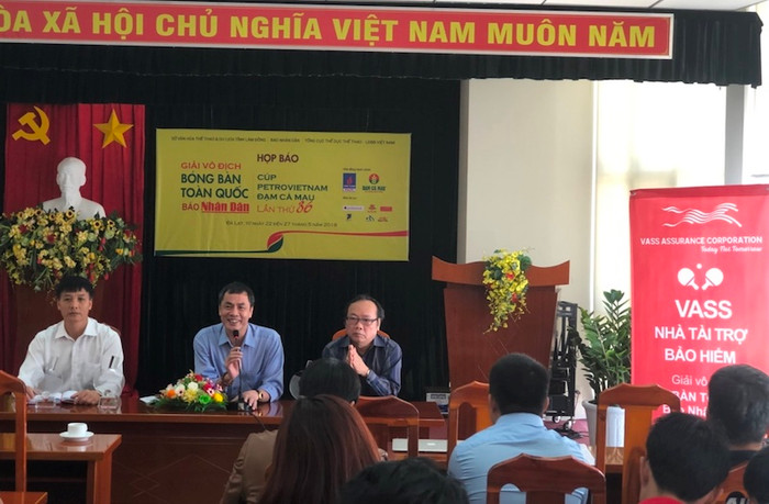 Họp báo sáng 22/5 tại Sở Văn hóa, thể thao và Du lịch Lâm Đồng.