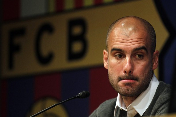 Sự tiếc nuối, buồn bã thể hiện rõ trên khuôn mặt của Pep Guardiola Sự tiếc nuối, buồn bã thể hiện rõ trên khuôn mặt của Pep Guardiola