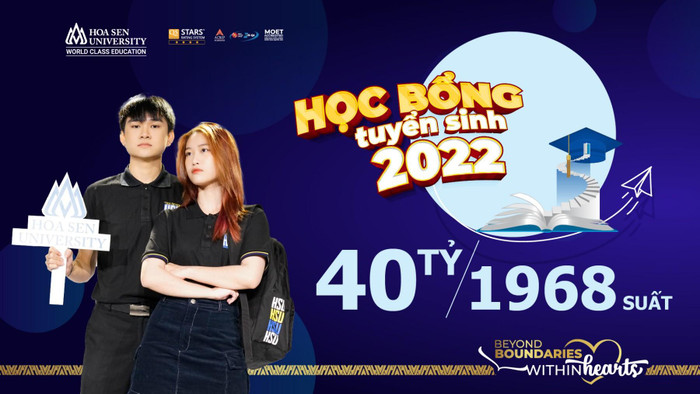 HSU dành 1.968 suất học bổng, trị giá 40 tỷ đồng cho tân sinh viên trong năm học 2022-2023.