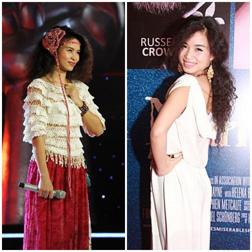 Mái tóc xù được kết gọn với bờm là dấu ấn đặc trưng của cô gái này. Mái tóc xù được kết gọn với bờm là dấu ấn đặc trưng của cô gái này.