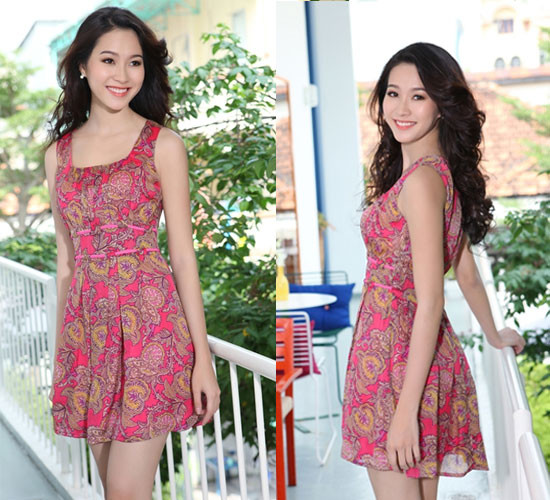 Hoa hậu khoe vẻ đẹp tràn đầy sức sống với dáng váy xòe in họa tiết hoa văn cổ điển. Hoa hậu khoe vẻ đẹp tràn đầy sức sống với dáng váy xòe in họa tiết hoa văn cổ điển.