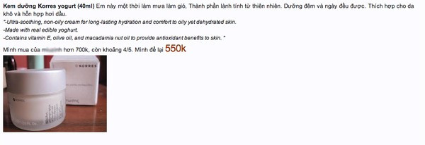 Chủ nhân sẵn sàng chịu lỗ để "đẩy" đi những món đồ hết thích.
