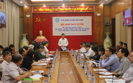 Lãnh đạo Bảo hiểm xã hội Việt Nam chỉ đạo rà soát, hoàn thiện cấp mã số Bảo hiểm xã hội, cấp thẻ Bảo hiểm y tế theo mã số Bảo hiểm xã hội. Ảnh: BHXH.