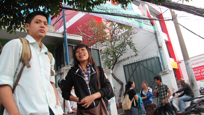 Sinh viên Trường ĐH Văn Hiến TP.HCM, trường vừa được Bộ GD-ĐT cho phép tuyển sinh năm 2013