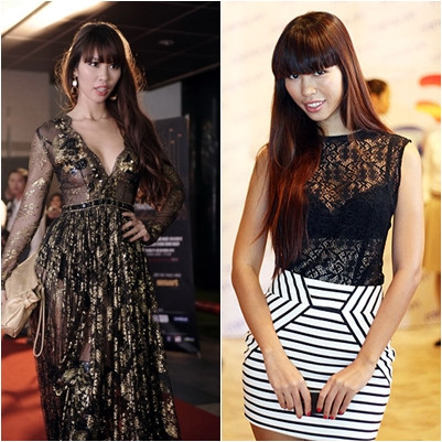 Những khoảng hở vừa phải vẫn đủ để Hà Anh toát lên sự gợi cảm, mà không khiến người nhìn cảm thấy "nhức mắt"... Những khoảng hở vừa phải vẫn đủ để Hà Anh toát lên sự gợi cảm, mà không khiến người nhìn cảm thấy "nhức mắt"...