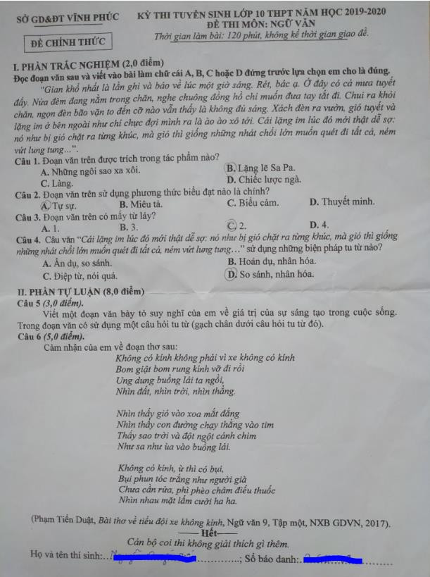 Bí quyết ôn và thi Văn vào lớp 10 mùa covid 19 ảnh 1 Bí quyết ôn và thi Văn vào lớp 10 mùa covid 19 ảnh 1
