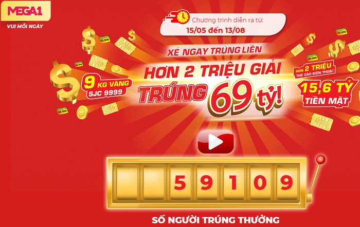 Con số khách hàng trúng thưởng tăng lên từng phút. Con số khách hàng trúng thưởng tăng lên từng phút.